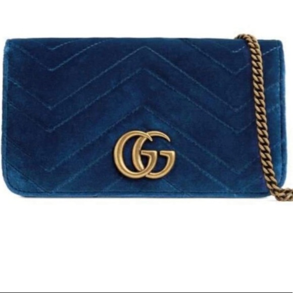 Gucci Handbags - ⭐️NEW⭐️Gucci Cobalt Blue GG Marmont Mini Bag